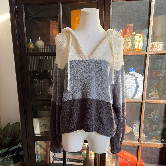 SO, microfiber super soft tri color hoodie - Picture 1 of 6